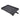 Black detachable base tray with raised ridges and side handle for draining