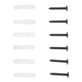 Mounting screws and white anchors for 4-tier metal spice rack