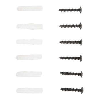 Mounting screws and white anchors for 4-tier metal spice rack