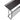 Black fridge shelf rack with side support frame and wire grid base