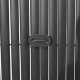 PVC privacy screen attachment grommet and clip on vertical slats