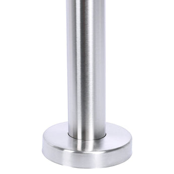 Stainless steel floor mount base plate with central post