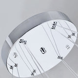 Dual-circle LED ceiling ring light inner crystal diffuser with bulb fittings