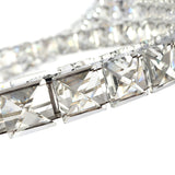 Luxury LED ceiling ring light crystal-effect trim detail