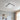 Crystal LED flush mount ceiling light with square metal frame and glowing light ring