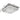 Square crystal LED flush mount ceiling light, 40cm wide and 12cm high