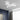 V-shaped LED semi-flush mount ceiling light with five white fan blades