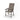 Mesh sling garden dining chair with armrests and dark frame