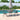 Outdoor patio dining set: round glass table with four mesh chairs