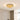 Round semi-recessed ceiling lamp with clear crystals and gold-toned metal housing