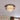 Round semi-recessed ceiling lamp with clear crystals and warm gold inner trim