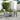 Garden dining set with round table and 4 rattan chairs, dark frames and mesh backs
