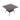 Brown square outdoor table size diagram, square top with center parasol hole