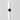 Black linear LED wall sconce with round backplate and vertical light bar, bright white