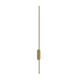 100cm LED strip wall lamp, slim gold frame with oval mount, glowing line of light