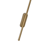 Close-up of 100cm LED strip wall lamp: gold oval bracket on a slim vertical bar