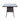 Square dining table with clear tempered glass top and dark woven wicker base