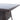 Tempered glass square tabletop with dark woven edge and corner protection