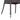 Dark woven wicker table legs with metal tips and round leveling feet