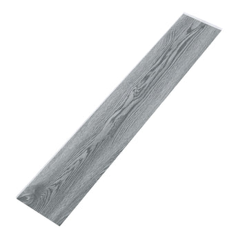 Einzelne PVC-Holzplanke grau mit Holzmaserung, langes Paneel