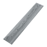 Light grey rustic PVC wood plank flooring sample with wood-grain texture