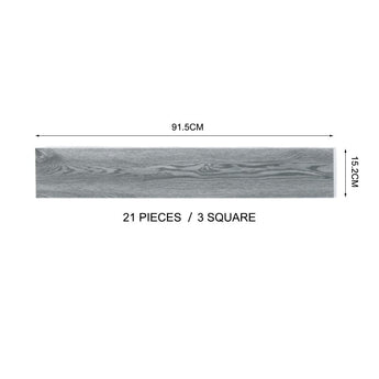 Grey plank 91.5cm x 15.2cm; 21 pieces / 3 square area