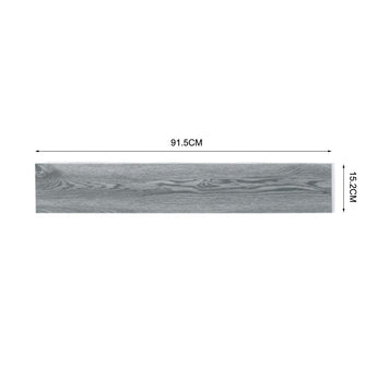 Grey PVC flooring plank size 91.5cm long and 15.2cm wide