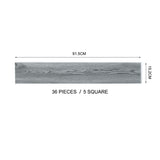 Grey plank size 91.5 cm x 15.2 cm; 36 pieces / 5 square set