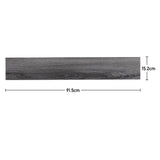 Dark grey woodgrain self-adhesive PVC plank, size 91.5 cm x 15.2 cm