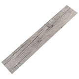 PVC laminate flooring plank with woodgrain, dark grey, self-adhesive (36 pcs)