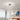 Chrome Sputnik flush mount ceiling light with white beaded strands and central cluster