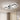 Geometric black LED ceiling light with multiple bar lights and inner square cutouts