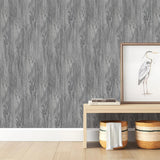 Grey wood-effect PVC flooring boards, smooth surface