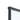Black sliding door top rail with two round rollers and vertical frame posts