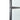 Black framed transparent glass sliding door vertical stile with round recessed detail