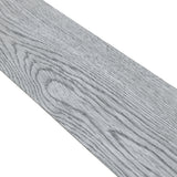 Wood-effect PVC self-adhesive flooring tile, light grey plank with dark line grain