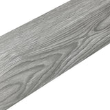 Wood-effect PVC self-adhesive flooring tile, grey plank with fine linear wood texture