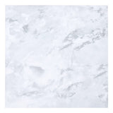 Cool White square stone-effect floor tile, marble veining detail