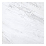 Warm White square stone-effect floor tile with light grey marble veining