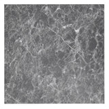 Dark Grey square stone-effect floor tile with bold marble veining