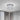 Modern round crystal LED ceiling light; chrome ring with clear prism glass shade