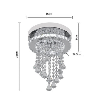 Ceiling light dimensions diagram: 25cm width, 32cm height, 24.5cm depth