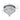 Round crystal flush-mount ceiling light with clear prisms and dark metal frame (30cm)