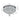 Round crystal flush-mount ceiling light; clear crystals, dark metal ring, 40cm x 26cm