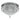 Round crystal ceiling light with dense clear prisms and dark metal canopy, dangling crystal