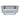 Square chrome LED flush mount with clear faceted crystal enclosure and open inner frame