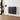 Wall electric panel heater with vertical fins, dark gray, compact rectangular housing