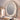 Hollywood LED oval mirror with sparkling clear crystal-style rings and black inner glass