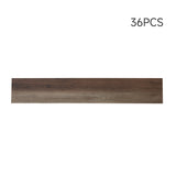 36Pcs wood-grain PVC self-adhesive plank tile, long rectangular brown design