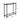Black iron firewood log holder dimensions: 122cm x 36cm x 123cm